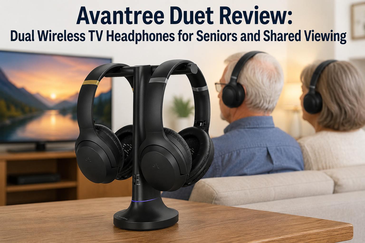 Avantree Duet Dual Wireless Headphones for TV Watching